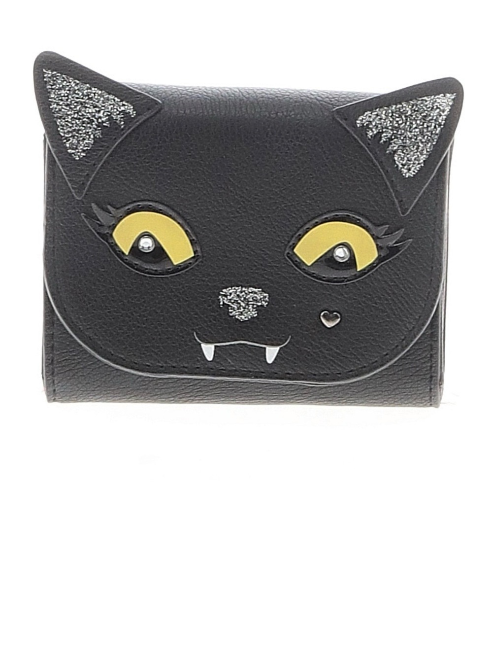 Betsey Johnson black scaredy cat wallet Halloween